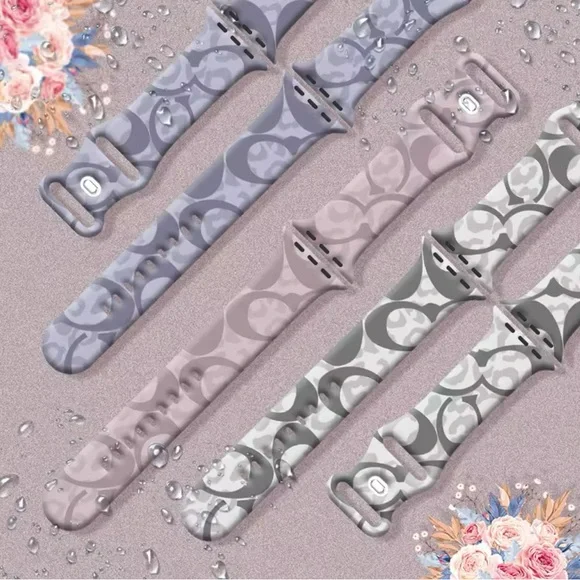 White Coach Silicone Apple Watch Band Fit 42/44/45/49mm Watch straps Modern Band - Picture 6 of 7